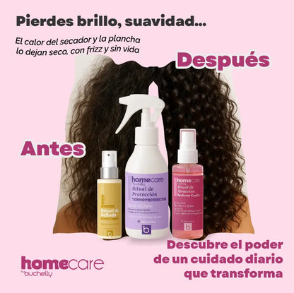 Ritual de Cuidado Diario: Termoprotector, Suero y Perfume Capilar