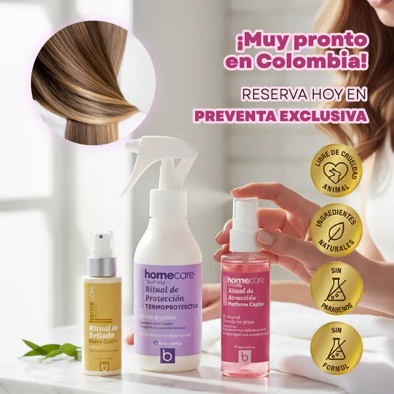 Ritual de Cuidado Diario: Termoprotector, Suero y Perfume Capilar